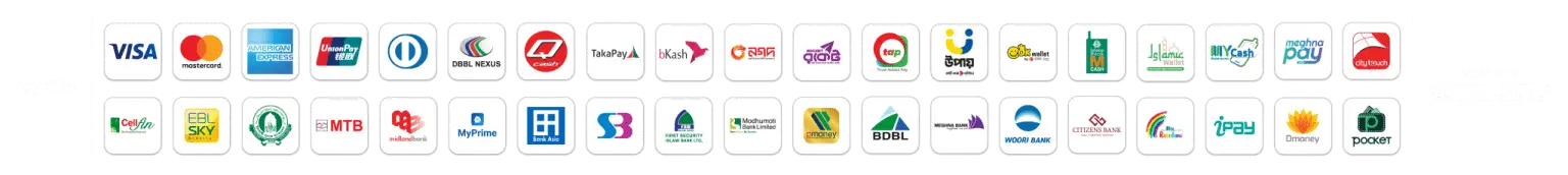 Accepted payment gateways
